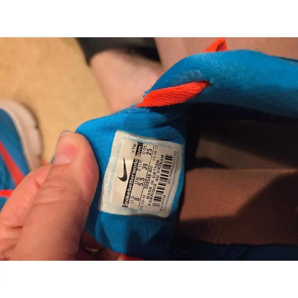 Nike blue red sneakers size 8
